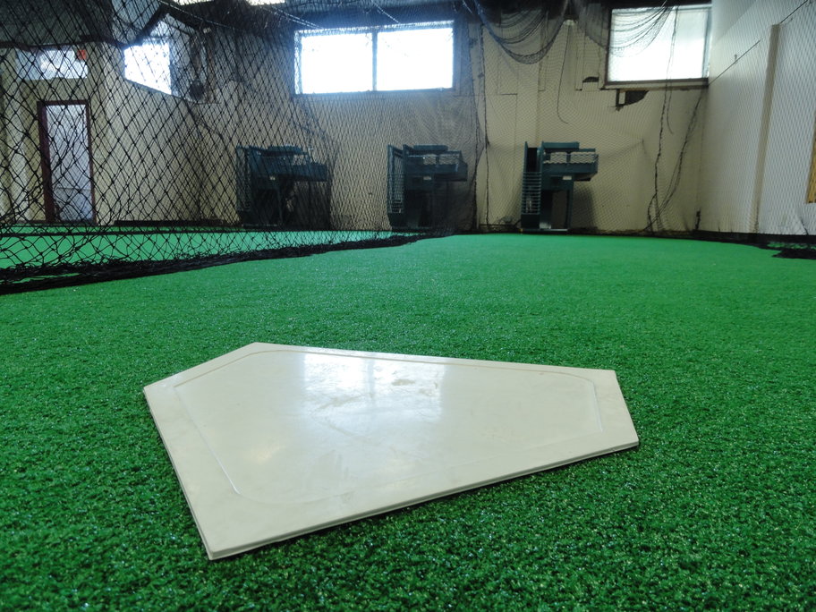 View from home plate in the fifth lane of the Sports 4 All batting cages. Credit: Matt Skoufalos.
