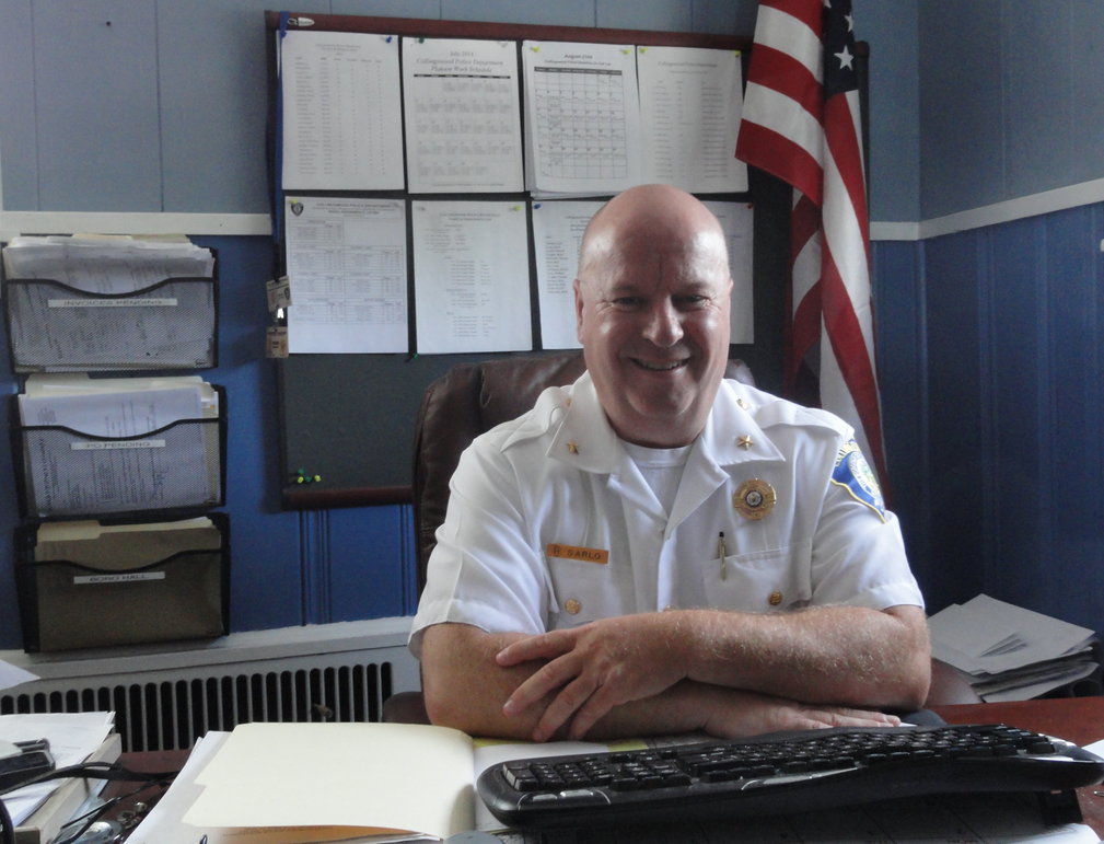 Collingswood Police Chief RIchard Sarlo said he hopes he will be remembered as fair as he takes his place among the retired officers of the department. Credit: Matt Skoufalos.