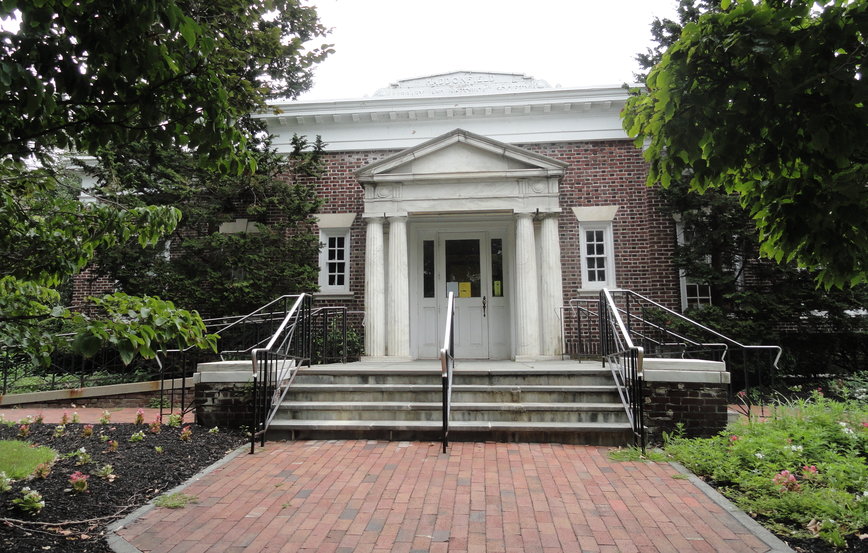 The historic Haddonfield library is likely to get a facelift with public and private funds. Credit: Matt Skoufalos.
